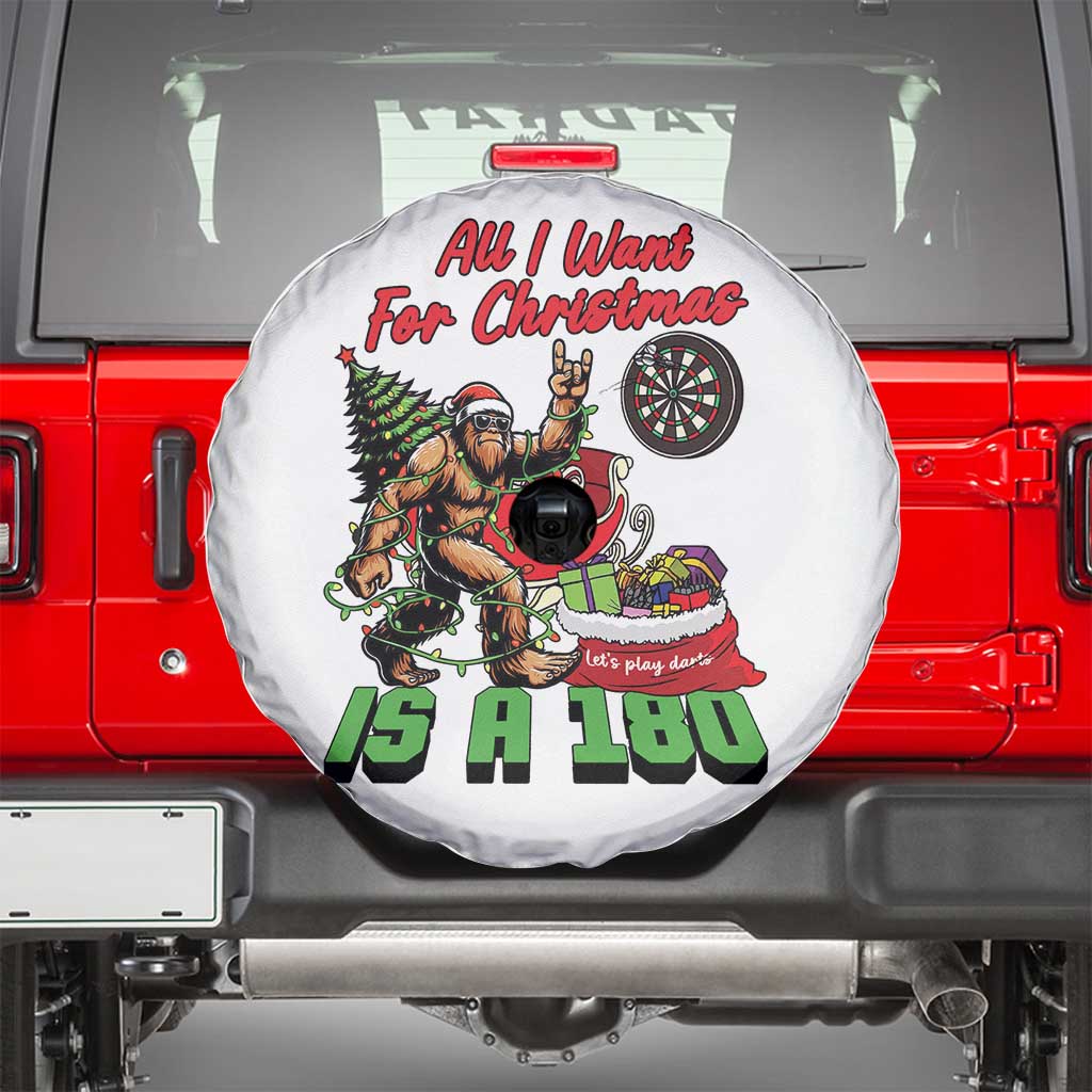All I Want For Christmas Is A 180 Spare Tire Cover Bigfoot Lover Dartist Gift TS12 White Print Your Wear