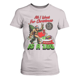 All I Want For Christmas Is A 180 T Shirt For Women Bigfoot Lover Dartist Gift TS12 Ice Gray Print Your Wear