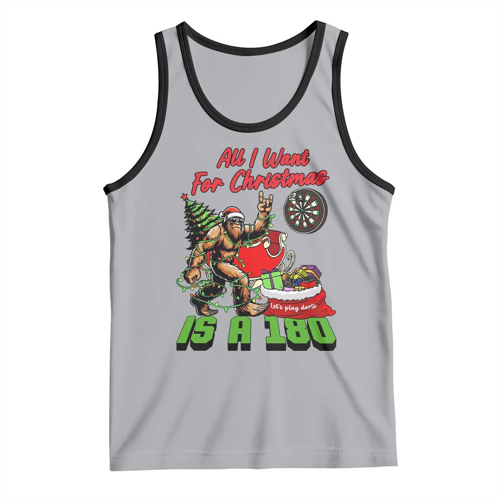 All I Want For Christmas Is A 180 Tank Top Bigfoot Lover Dartist Gift TS12 Athletic Heather Black Print Your Wear