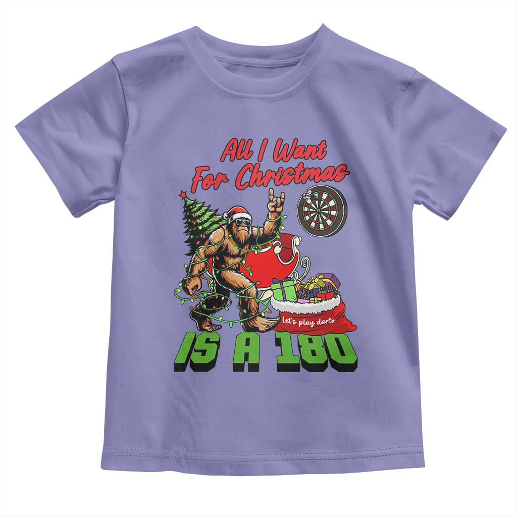 All I Want For Christmas Is A 180 Toddler T Shirt Bigfoot Lover Dartist Gift TS12 Violet Print Your Wear
