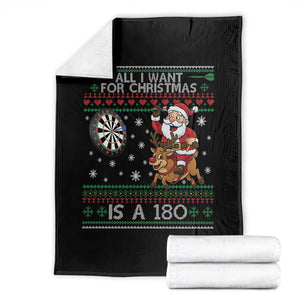 All I Want For Christmas Is A 180 Throw Blanket Santa Dart Player Xmas Gift TS12 Black Print Your Wear