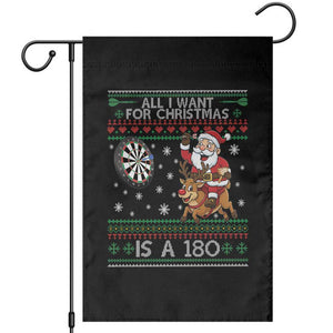 All I Want For Christmas Is A 180 Garden Flag Santa Dart Player Xmas Gift TS12 Black Print Your Wear