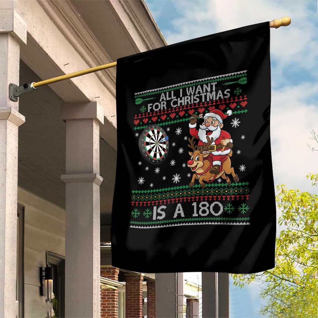 All I Want For Christmas Is A 180 Garden Flag Santa Dart Player Xmas Gift TS12 Print Your Wear