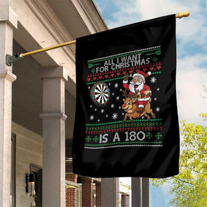 All I Want For Christmas Is A 180 Garden Flag Santa Dart Player Xmas Gift TS12 Print Your Wear