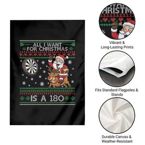 All I Want For Christmas Is A 180 Garden Flag Santa Dart Player Xmas Gift TS12 Print Your Wear