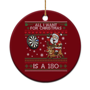 All I Want For Christmas Is A 180 Ceramic Ornament Santa Dart Player Xmas Gift TS12 1pc Red Print Your Wear