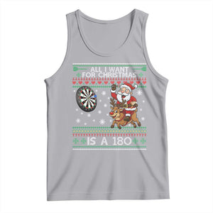 All I Want For Christmas Is A 180 Tank Top Santa Dart Player Xmas Gift TS12 Athletic Heather Print Your Wear