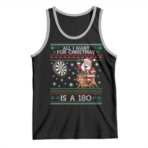 All I Want For Christmas Is A 180 Tank Top Santa Dart Player Xmas Gift TS12 Black Athletic Heather Print Your Wear