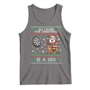 All I Want For Christmas Is A 180 Tank Top Santa Dart Player Xmas Gift TS12 Deep Heather Print Your Wear