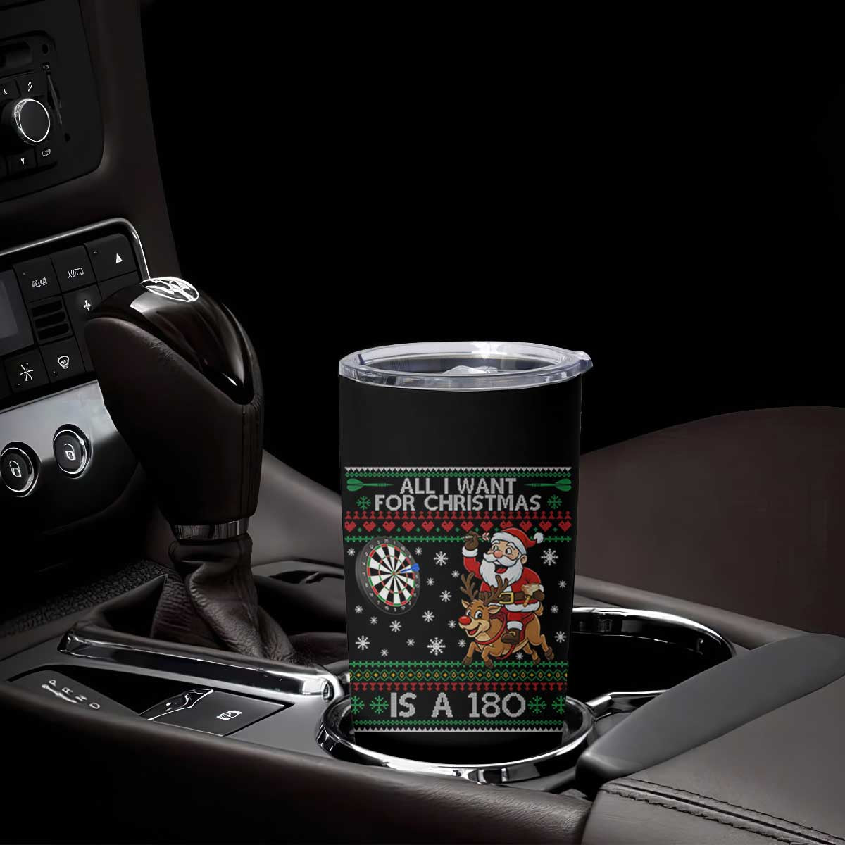 All I Want For Christmas Is A 180 Tumbler Cup Santa Dart Player Xmas Gift TS12 Print Your Wear