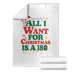 Funny Dart Player Throw Blanket All I Want For Christmas Is A 180 TS12 White Print Your Wear