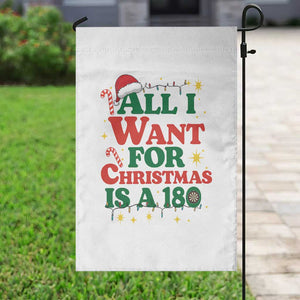 Funny Dart Player Garden Flag All I Want For Christmas Is A 180 TS12 Print Your Wear