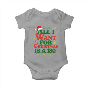 Funny Dart Player Baby Onesie All I Want For Christmas Is A 180 TS12 Sport Gray Print Your Wear