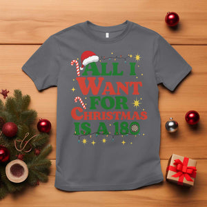 Funny Dart Player T Shirt All I Want For Christmas Is A 180 TS12 Charcoal Print Your Wear