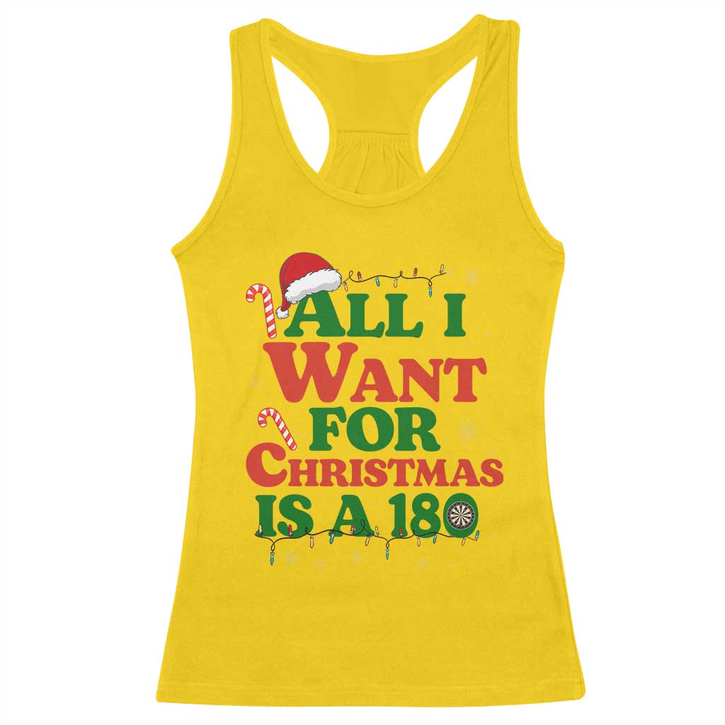 Funny Dart Player Racerback Tank Top All I Want For Christmas Is A 180 TS12 Daisy Print Your Wear