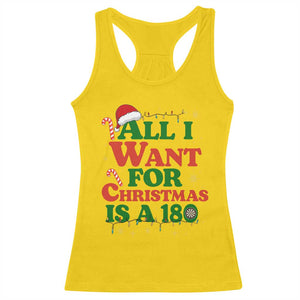 Funny Dart Player Racerback Tank Top All I Want For Christmas Is A 180 TS12 Daisy Print Your Wear