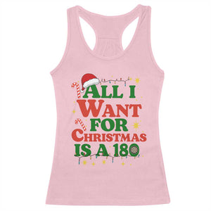 Funny Dart Player Racerback Tank Top All I Want For Christmas Is A 180 TS12 Light Pink Print Your Wear