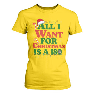 Funny Dart Player T Shirt For Women All I Want For Christmas Is A 180 TS12 Daisy Print Your Wear