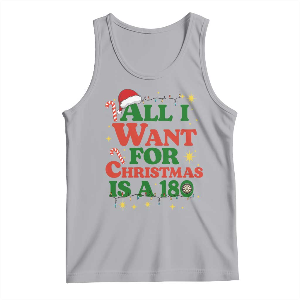 Funny Dart Player Tank Top All I Want For Christmas Is A 180 TS12 Athletic Heather Print Your Wear