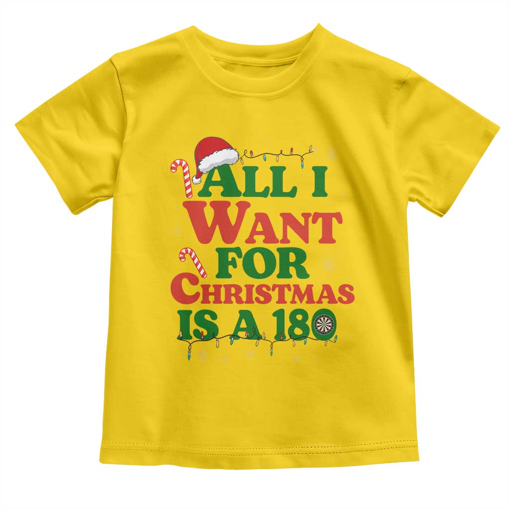 Funny Dart Player Toddler T Shirt All I Want For Christmas Is A 180 TS12 Daisy Print Your Wear