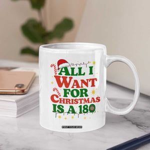 Funny Dart Player Coffee Mug All I Want For Christmas Is A 180 TS12 Print Your Wear