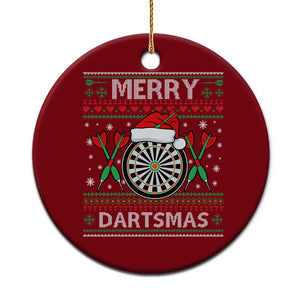 Christmas Dart Player Gift Ceramic Ornament Merry Dartsmas TS12 1pc Red Print Your Wear