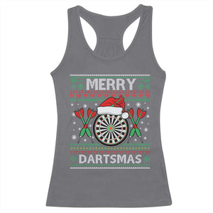 Christmas Dart Player Gift Racerback Tank Top Merry Dartsmas TS12 Charcoal Print Your Wear