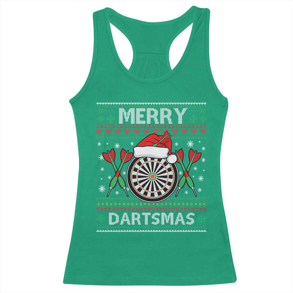 Christmas Dart Player Gift Racerback Tank Top Merry Dartsmas TS12 Irish Green Print Your Wear