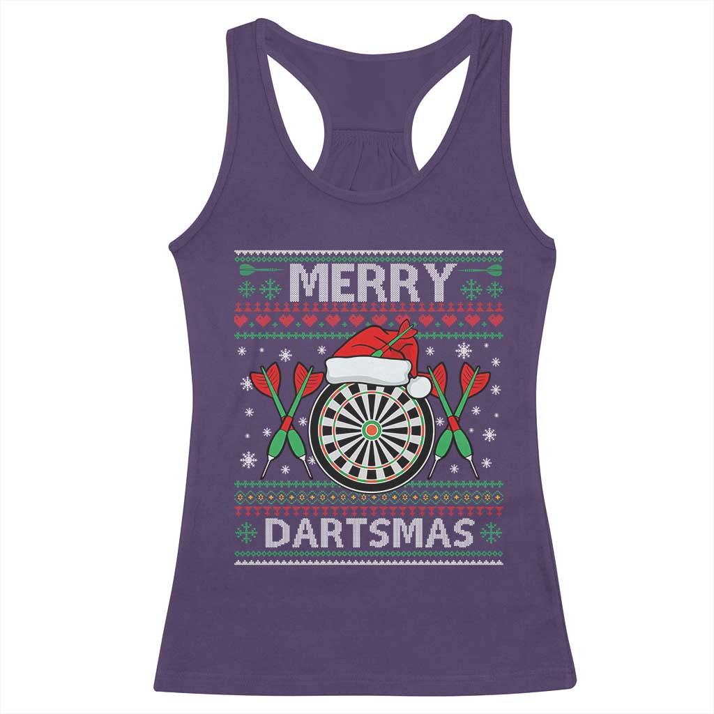Christmas Dart Player Gift Racerback Tank Top Merry Dartsmas TS12 Purple Print Your Wear