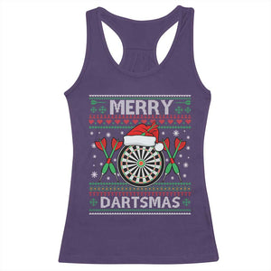 Christmas Dart Player Gift Racerback Tank Top Merry Dartsmas TS12 Purple Print Your Wear
