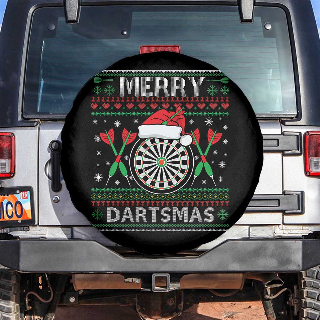 Christmas Dart Player Gift Spare Tire Cover Merry Dartsmas TS12 No hole Black Print Your Wear