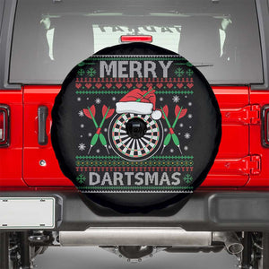 Christmas Dart Player Gift Spare Tire Cover Merry Dartsmas TS12 Black Print Your Wear