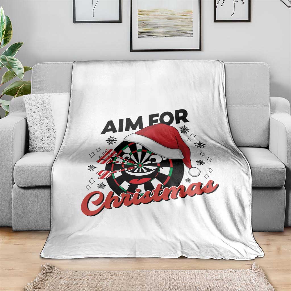 Funny Dart Player Aim For Christmas Throw Blanket Gift For Dartist TS12 Print Your Wear
