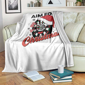 Funny Dart Player Aim For Christmas Throw Blanket Gift For Dartist TS12 Print Your Wear