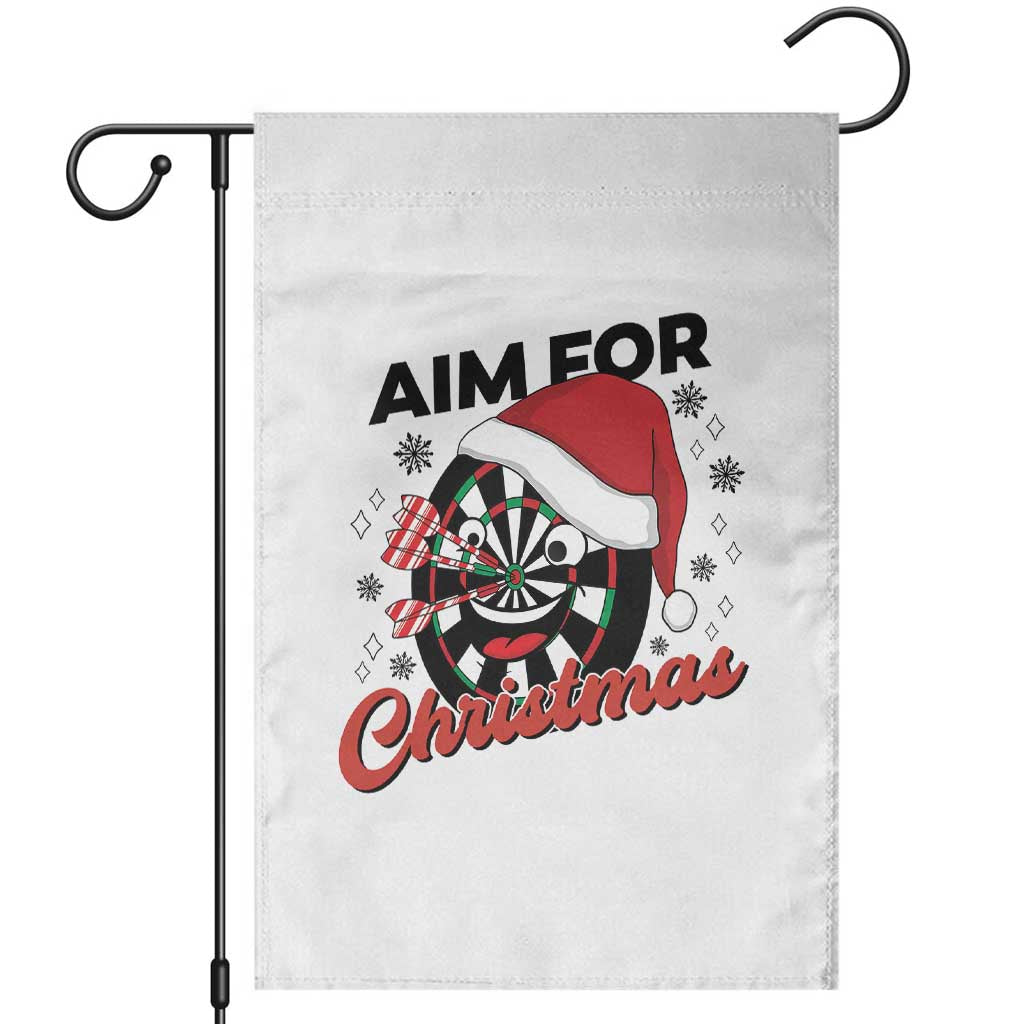 Funny Dart Player Aim For Christmas Garden Flag Gift For Dartist TS12 White Print Your Wear