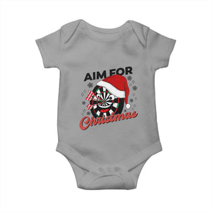 Funny Dart Player Aim For Christmas Baby Onesie Gift For Dartist TS12 Sport Gray Print Your Wear