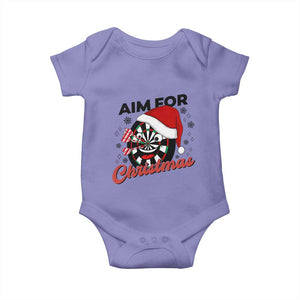 Funny Dart Player Aim For Christmas Baby Onesie Gift For Dartist TS12 Violet Print Your Wear