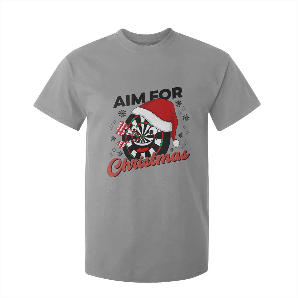 Funny Dart Player Aim For Christmas T Shirt For Kid Gift For Dartist TS12 Sport Gray Print Your Wear