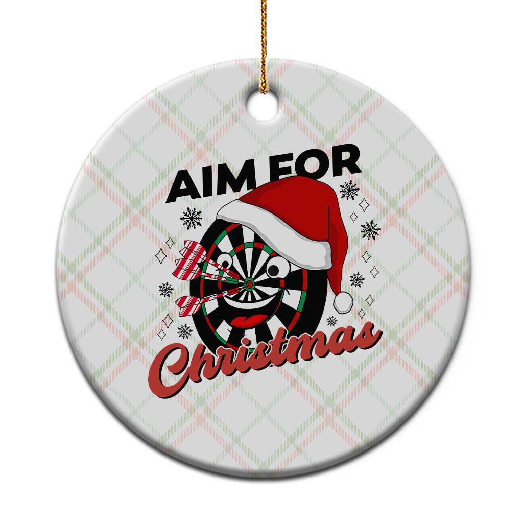 Funny Dart Player Aim For Christmas Ceramic Ornament Gift For Dartist TS12 1pc Christmas Plaid Print Your Wear