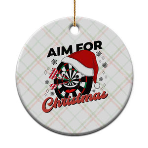 Funny Dart Player Aim For Christmas Ceramic Ornament Gift For Dartist TS12 1pc Christmas Plaid Print Your Wear