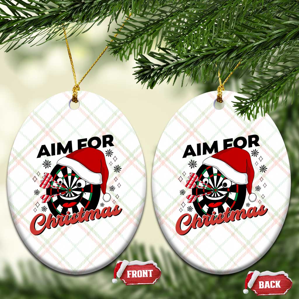 Funny Dart Player Aim For Christmas Ceramic Ornament Gift For Dartist TS12 Print Your Wear