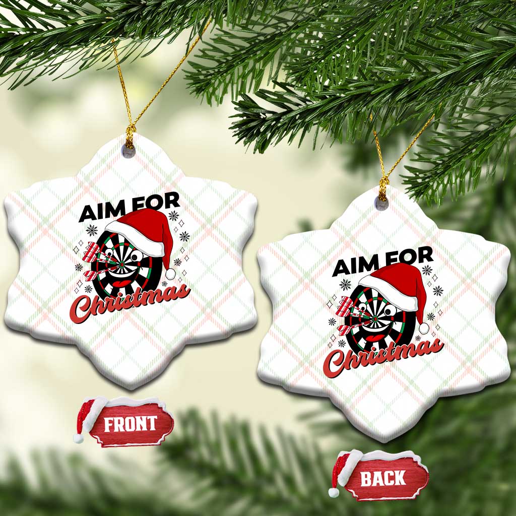 Funny Dart Player Aim For Christmas Ceramic Ornament Gift For Dartist TS12 Print Your Wear