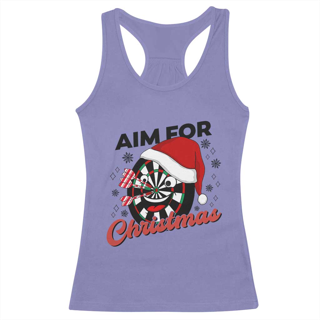 Funny Dart Player Aim For Christmas Racerback Tank Top Gift For Dartist TS12 Violet Print Your Wear