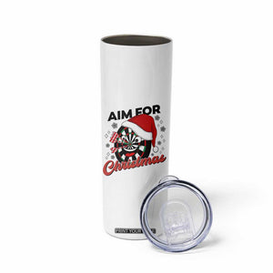 Funny Dart Player Aim For Christmas Skinny Tumbler Gift For Dartist TS12 Print Your Wear