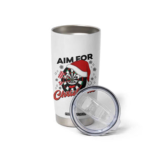 Funny Dart Player Aim For Christmas Tumbler Cup Gift For Dartist TS12 Print Your Wear