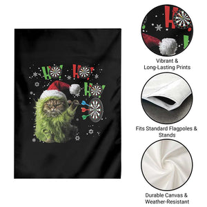 Funny Cat Throwing Dart Ho Ho Ho Garden Flag Christmas Gift For Dart Player TS12 Print Your Wear