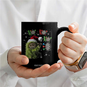 Funny Cat Throwing Dart Ho Ho Ho Coffee Mug Christmas Gift For Dart Player TS12 Print Your Wear