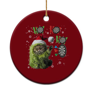 Funny Cat Throwing Dart Ho Ho Ho Ceramic Ornament Christmas Gift For Dart Player TS12 1pc Red Print Your Wear
