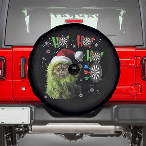 Funny Cat Throwing Dart Ho Ho Ho Spare Tire Cover Christmas Gift For Dart Player TS12 Black Print Your Wear