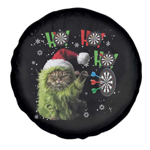 Funny Cat Throwing Dart Ho Ho Ho Spare Tire Cover Christmas Gift For Dart Player TS12 Print Your Wear
